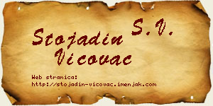 Stojadin Vićovac vizit kartica